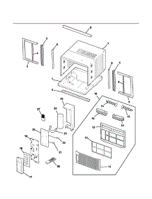 Cooling & Air Flow Systems parts for Kenmore Air Conditioner 253.74131402 (25374131402, 253 74131402) from AppliancePartsPros.com