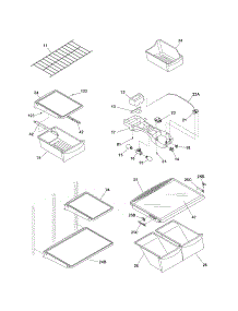 Shelves parts for Kenmore Refrigerator 253.74152404 (25374152404, 253 74152404) from AppliancePartsPros.com