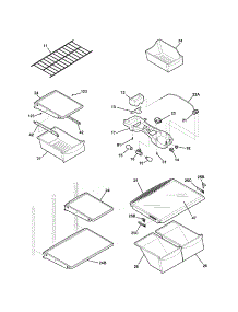 Shelves parts for Kenmore Refrigerator 253.74159400 (25374159400, 253 74159400) from AppliancePartsPros.com