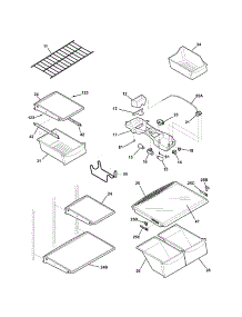 Shelves parts for Kenmore Refrigerator 253.74169403 (25374169403, 253 74169403) from AppliancePartsPros.com