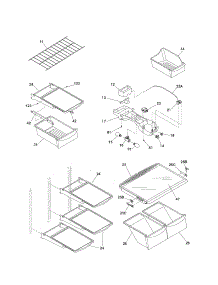 Shelves parts for Kenmore Refrigerator 253.74170405 (25374170405, 253 74170405) from AppliancePartsPros.com