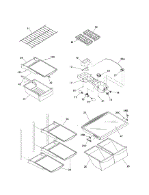 Shelves parts for Kenmore Refrigerator 253.74172404 (25374172404, 253 74172404) from AppliancePartsPros.com