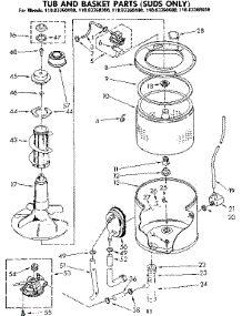 Tub And Basket Parts Suds Only parts for Kenmore Washer 110.83360100 (11083360100, 110 83360100) from AppliancePartsPros.com