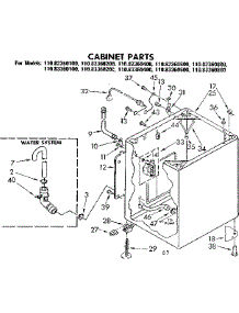 Cabinet Parts parts for Kenmore Washer 110.83360200 (11083360200, 110 83360200) from AppliancePartsPros.com