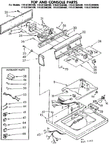 Top And Console Parts parts for Kenmore Washer 110.83360400 (11083360400, 110 83360400) from AppliancePartsPros.com