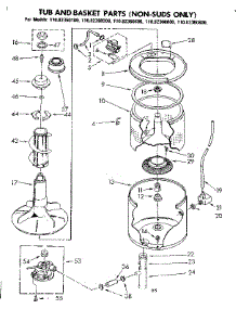 Tub And Basket Parts Non-Suds Only parts for Kenmore Washer 110.83360800 (11083360800, 110 83360800) from AppliancePartsPros.com