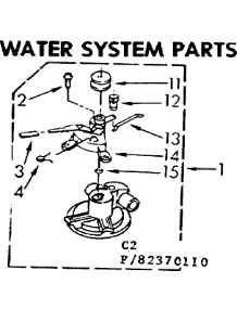 Water System Parts parts for Kenmore Washer 110.83370610 (11083370610, 110 83370610) from AppliancePartsPros.com