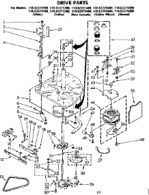 Drive Parts parts for Kenmore Washer 110.83371100 (11083371100, 110 83371100) from AppliancePartsPros.com