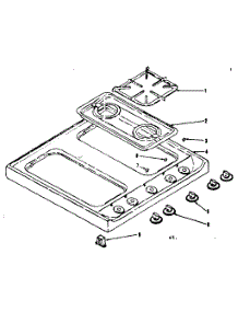 Main Top parts for Kenmore Range 119.7067360 (1197067360, 119 7067360) from AppliancePartsPros.com