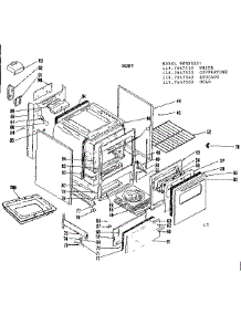 Body parts for Kenmore Range 119.7067560 (1197067560, 119 7067560) from AppliancePartsPros.com