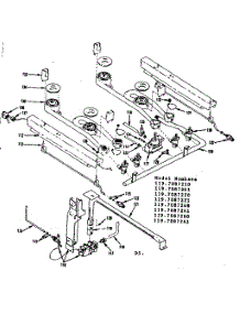 Top Burner parts for Kenmore Range 119.7087220 (1197087220, 119 7087220) from AppliancePartsPros.com