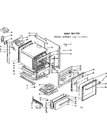 Body Section parts for Kenmore Range 119.7137810 (1197137810, 119 7137810) from AppliancePartsPros.com