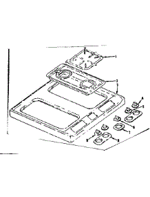 Main Top parts for Kenmore Range 119.7207040 (1197207040, 119 7207040) from AppliancePartsPros.com