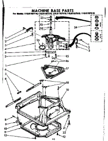Machine Base Parts parts for Kenmore Washer 110.81167610 (11081167610, 110 81167610) from AppliancePartsPros.com