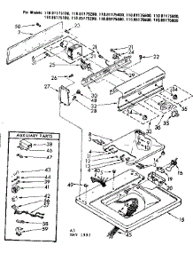 Top And Console Parts parts for Kenmore Washer 110.81175200 (11081175200, 110 81175200) from AppliancePartsPros.com