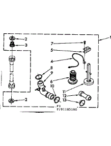 Miscellaneous Parts parts for Kenmore Washer 110.81185100 (11081185100, 110 81185100) from AppliancePartsPros.com