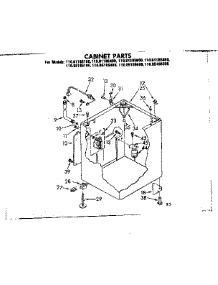 Cabinet Parts parts for Kenmore Washer 110.81185100 (11081185100, 110 81185100) from AppliancePartsPros.com