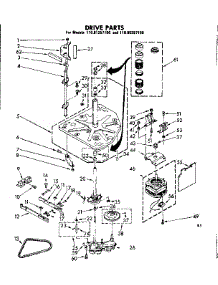 Drive Parts parts for Kenmore Washer 110.81257100 (11081257100, 110 81257100) from AppliancePartsPros.com