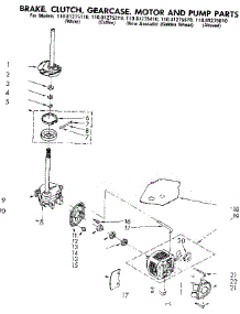 Brake Clutch Gearcase Motor And Pump Parts parts for Kenmore Washer 110.81275110 (11081275110, 110 81275110) from AppliancePartsPros.com
