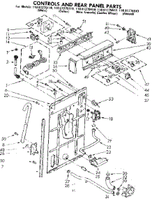 Controls And Rear Panel Parts parts for Kenmore Washer 110.81275110 (11081275110, 110 81275110) from AppliancePartsPros.com