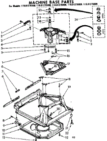 Machine Base Parts parts for Kenmore Washer 110.81275200 (11081275200, 110 81275200) from AppliancePartsPros.com