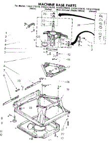 Machine Base Parts parts for Kenmore Washer 110.81275610 (11081275610, 110 81275610) from AppliancePartsPros.com