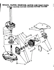 Motor  /  Pump And Gearcase parts for Kenmore Washer 110.81275800 (11081275800, 110 81275800) from AppliancePartsPros.com