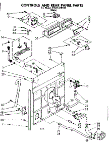 Controls And Rear Panel Parts parts for Kenmore Washer 110.81310100 (11081310100, 110 81310100) from AppliancePartsPros.com