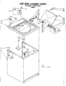 Top And Cabinet Parts parts for Kenmore Washer 110.81310100 (11081310100, 110 81310100) from AppliancePartsPros.com