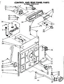 Control And Rear Panel Parts parts for Kenmore Washer 110.81310110 (11081310110, 110 81310110) from AppliancePartsPros.com