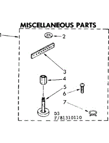 Miscellaneous Parts parts for Kenmore Washer 110.81310110 (11081310110, 110 81310110) from AppliancePartsPros.com