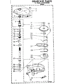 Gearcase Parts parts for Kenmore Washer 110.81310120 (11081310120, 110 81310120) from AppliancePartsPros.com