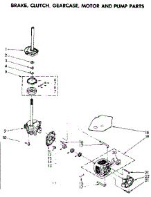 Brakeclutch Gearcase Motor & Pump Parts parts for Kenmore Washer 110.81310120 (11081310120, 110 81310120) from AppliancePartsPros.com