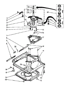 Machine Base Parts parts for Kenmore Washer 110.81310130 (11081310130, 110 81310130) from AppliancePartsPros.com