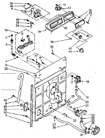 Controls And Rear Panel Parts parts for Kenmore Washer 110.81310130 (11081310130, 110 81310130) from AppliancePartsPros.com