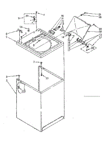 Top And Cabinet Parts parts for Kenmore Washer 110.81310140 (11081310140, 110 81310140) from AppliancePartsPros.com