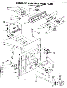 Controls And Rear Panel Parts parts for Kenmore Washer 110.81320100 (11081320100, 110 81320100) from AppliancePartsPros.com