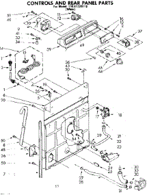 Controls And Rear Panel Parts parts for Kenmore Washer 110.81320110 (11081320110, 110 81320110) from AppliancePartsPros.com