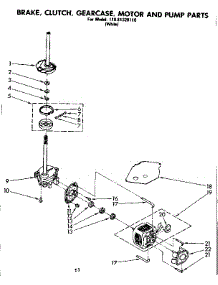 Brake Clutch Gearcase Motor & Pump Parts parts for Kenmore Washer 110.81320110 (11081320110, 110 81320110) from AppliancePartsPros.com