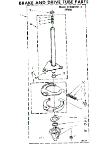 Brake & Drive Tube Parts parts for Kenmore Washer 110.81320110 (11081320110, 110 81320110) from AppliancePartsPros.com