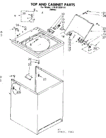 Top And Cabinet Parts parts for Kenmore Washer 110.81320110 (11081320110, 110 81320110) from AppliancePartsPros.com