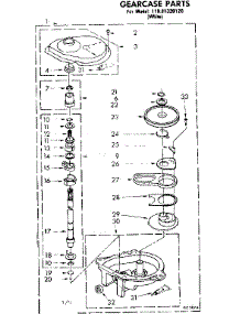 Gearcase Parts parts for Kenmore Washer 110.81320120 (11081320120, 110 81320120) from AppliancePartsPros.com