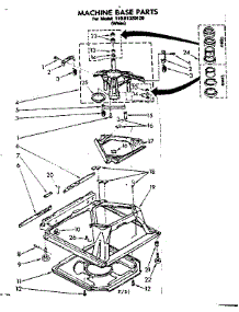 Machine Base Parts parts for Kenmore Washer 110.81320120 (11081320120, 110 81320120) from AppliancePartsPros.com