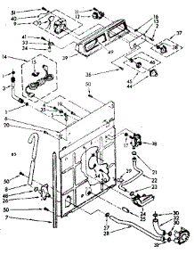Controls And Rear Panel Parts parts for Kenmore Washer 110.81320130 (11081320130, 110 81320130) from AppliancePartsPros.com