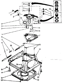 Machine Base Parts parts for Kenmore Washer 110.81320130 (11081320130, 110 81320130) from AppliancePartsPros.com