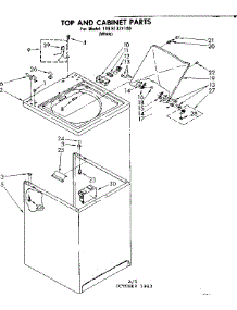 Top And Cabinet Parts parts for Kenmore Washer 110.81321100 (11081321100, 110 81321100) from AppliancePartsPros.com