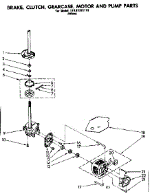 Brake Clutch Gearcase Motor & Pump Parts parts for Kenmore Washer 110.81321110 (11081321110, 110 81321110) from AppliancePartsPros.com