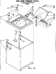 Top And Cabinet Parts parts for Kenmore Washer 110.81321110 (11081321110, 110 81321110) from AppliancePartsPros.com