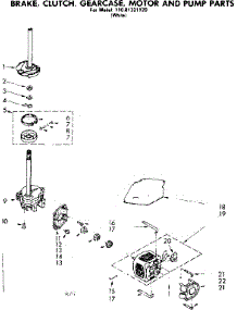 Brake Clutch Gearcase Motor & Pump Parts parts for Kenmore Washer 110.81321120 (11081321120, 110 81321120) from AppliancePartsPros.com