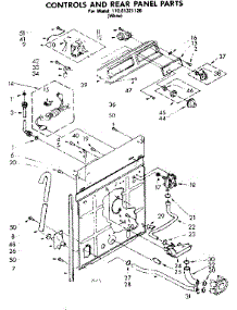 Controls And Rear Panel Parts parts for Kenmore Washer 110.81321120 (11081321120, 110 81321120) from AppliancePartsPros.com